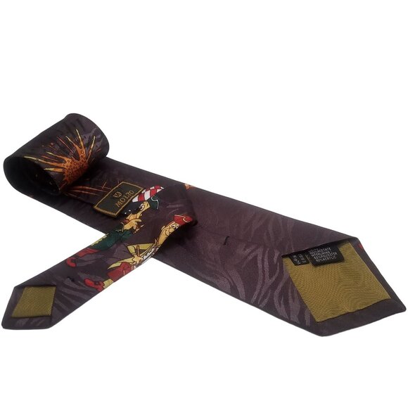 Men's Tie Molto Yogi Bear Patriotic American Flag Fireworks Design Cartoon Tie - Picture 9 of 12